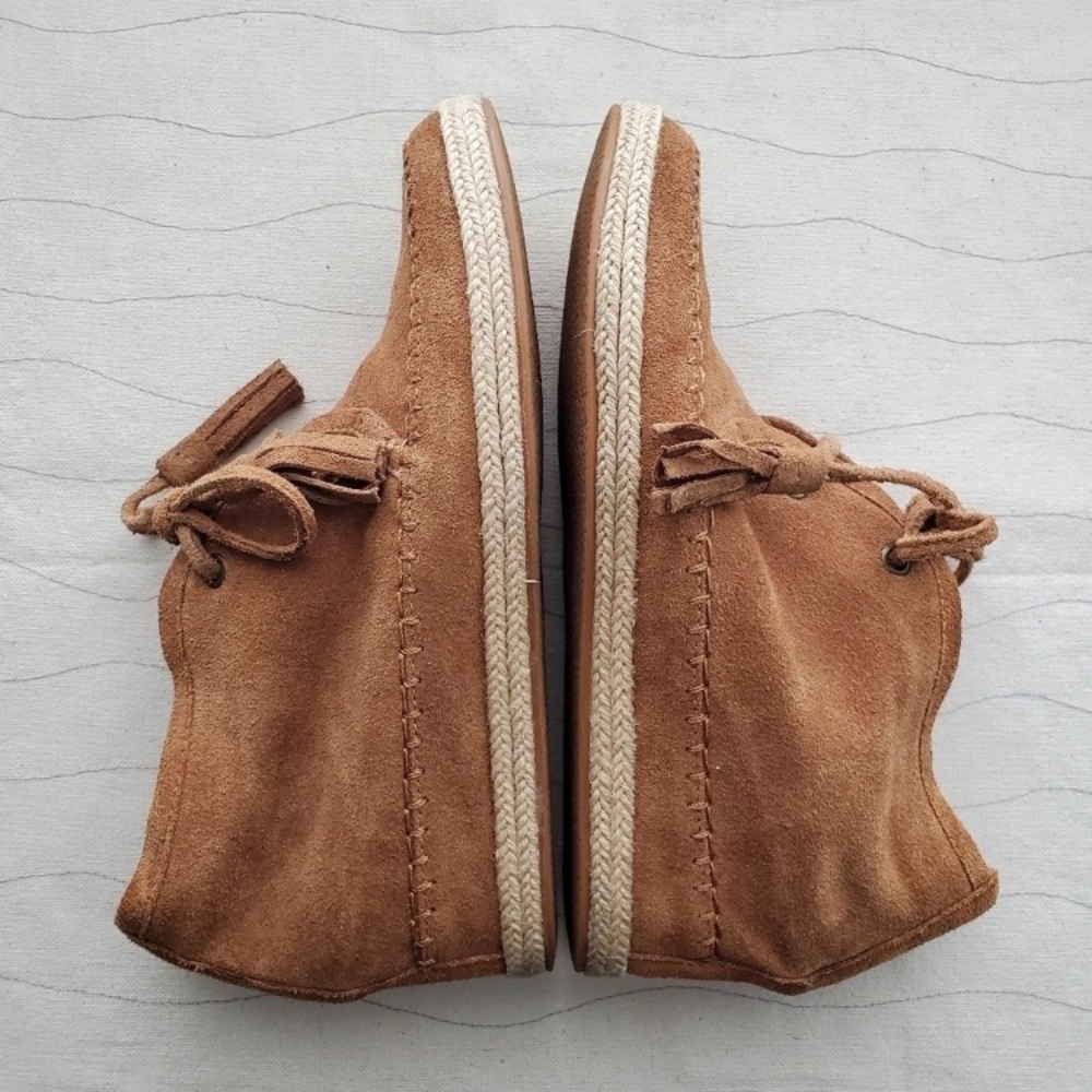 Crown Vintage Suede Lace-Up Wedge with Espadrille Detail